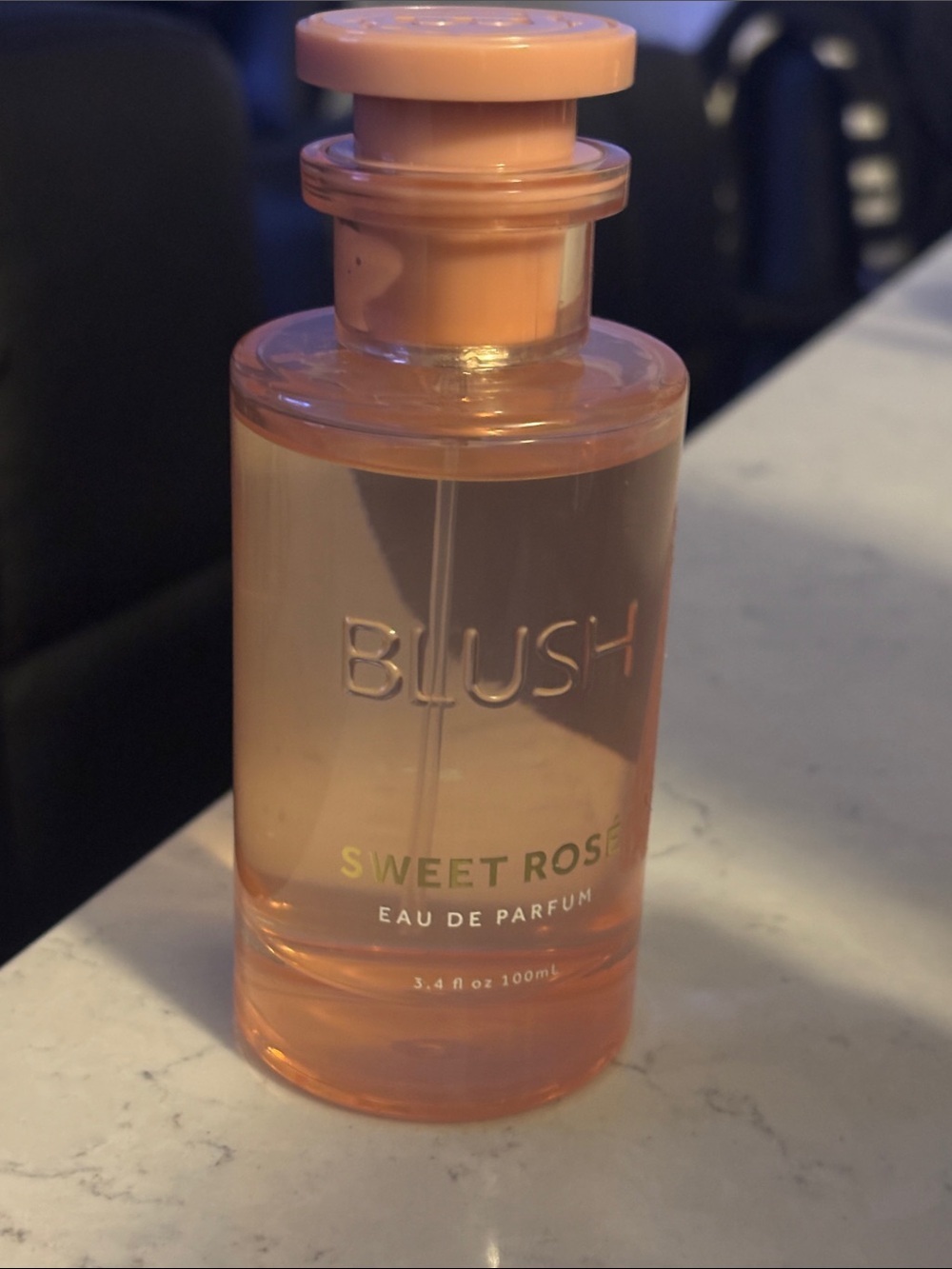 Blush Sweet Rosé Perfume Bottle - Peach Pink Finish